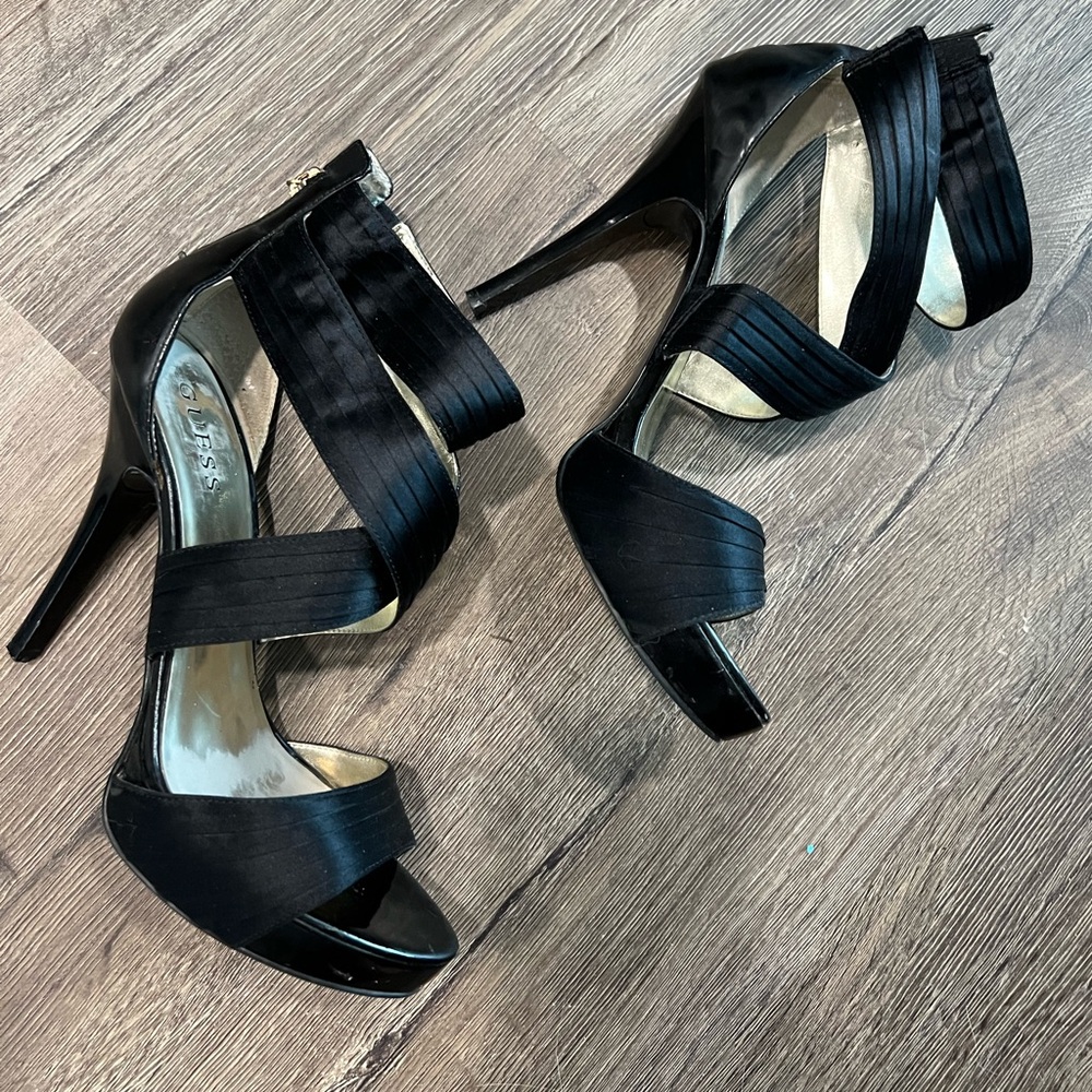 Guess Strappy Black Stiletto Heels